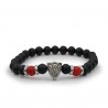 Bracelet RCT perles onyx mat et howlite