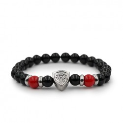 Bracelet RCT perles onyx et...