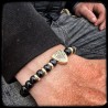 Bracelet MAT RCT RCT Doré et perles onyx
